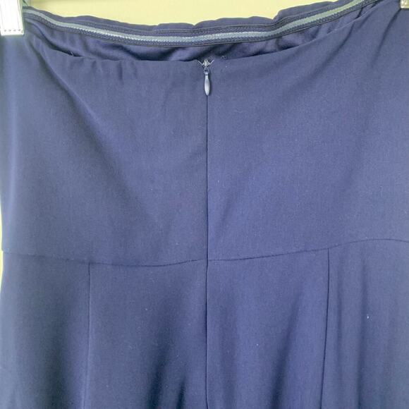 AAkaa Navy Blue Strapless Tulip Dress Size Medium - Picture 6 of 11